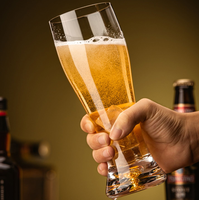 Verre à bière soufflé à la bouche en verre blanc de haute qualité, design moderne inspiré de l'Allemagne, 600 ml, article populaire en vente, nouveauté 2024