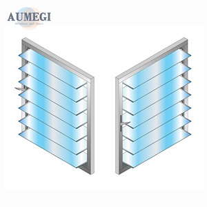 AUMEGI Ventilation <span class=keywords><strong>et</strong></span> respirabilité Intérieur <span class=keywords><strong>et</strong></span> extérieur <span class=keywords><strong>Moustiquaire</strong></span> en aluminium à double usage Fenêtre <span class=keywords><strong>avec</strong></span> Jalousie Café - Product Image 3