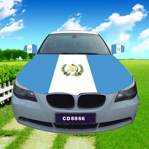 Promotional Outdoor Custom 120x150cm Elasticity Engine Hood and Rearview Mirror <strong>Guatemala</strong> Guatemalans Car Hood Cover Flag - Product Image 2