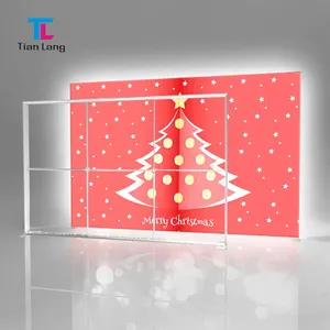 TianLang Halloween Double Sided Custom Printing Seg Led Backdrop Frameless Tension Fabric Led Light Box For Advertising And Even