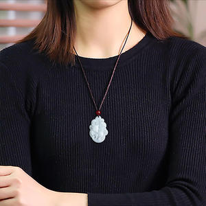 Pendentif en jadéite naturelle, renard à neuf queues, mode, simplicité, unisexe, cadeau avec certificat d'évaluation DW102 - Product Image 4