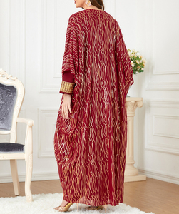 Estilo musulmán bordado abierto Abaya vestido interior conjunto de 2 piezas ropa de <span class=keywords><strong>mujer</strong></span> islámica Dubai árabe hermosos disfraces de fiesta deslumbrantes - Product Image 6