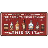 Road Street Sign en relieve Logo Placa de identificación Metal Tin Sign Decorativo Car License Plate