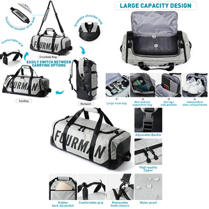 Bolsas <span class=keywords><strong>de</strong></span> Lona Unisex <span class=keywords><strong>de</strong></span> Gran Capacidad, Bolsa <span class=keywords><strong>de</strong></span> Viaje Multifuncional, Mochila Oxford con Cierre, Bolsas <span class=keywords><strong>de</strong></span> Gimnasio para Exteriores, <span class=keywords><strong>Bolso</strong></span> <span class=keywords><strong>de</strong></span> <span class=keywords><strong>Mano</strong></span> <span class=keywords><strong>Deportivo</strong></span> para <span class=keywords><strong>Hombre</strong></span> - Product Image 4