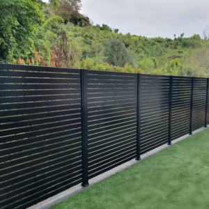 Precio al por mayor paneles de valla de listón de aluminio de 6 pies de alto modelo 3D hogar exterior privacidad balcón valla gran oferta - Product Image 6