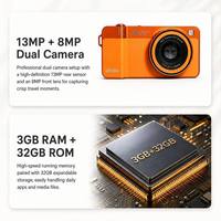 Téléphone mobile Umiio PZ886 4G 5,3 pouces 3 Go + 32 Go 2400 mAh Android 10 Téléphone portable 4G Smartphone