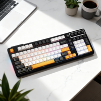 Clavier mécanique de jeu à commutation à chaud à 98%, clavier de jeu de bureau à trois modes, clavier mécanique sans fil à commutation à chaud
