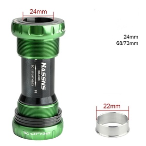 Alta calidad HASSNS BSA soporte inferior <span class=keywords><strong>68mm</strong></span> 73 Bloqueo de rosca rodamiento de cerámica MTB Marco de bicicleta de carretera 24mm <span class=keywords><strong>eje</strong></span> DUB manivela - Product Image 5