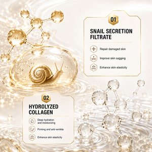 Mascarilla Facial de Cristal Antiarrugas con Baba de Caracol y Colágeno de Marca Privada KORMESIC, 30 ml, Halal, Natural, Hidratante - Product Image 4