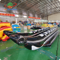 Bateau gonflable géant en forme de beignet, canapé gonflable remorquable pour jet ski, divertissement aquatique