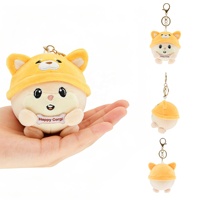 Porte-clés en peluche mini kawaii personnalisé, jouet anti-stress en forme de hamster de dessin animé, vente en gros OEM pour breloque de sac, cadeau mignon