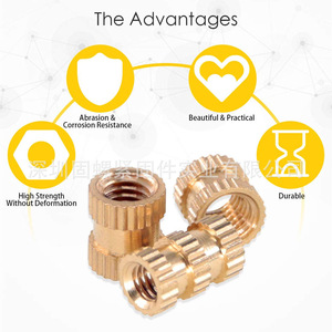 Copper Nuts Metric Thread Inserts M2 M3 M4 M5 Brass Fully Threaded Hot Melt Inlay Twill Pattern 460pcs Boxed - Product Image 2