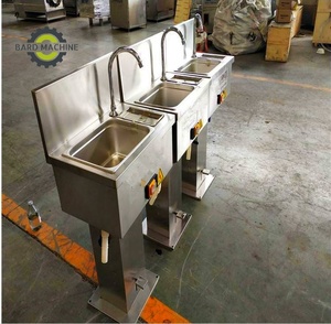 Piscina de Desinfección de Cuchillos de Acero Inoxidable Plateado con Pedal y Tanque de Lavado de Manos para <span class=keywords><strong>Talleres</strong></span> de Mataderos de Alimentos - Product Image 4