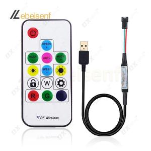 Mini Giấc Mơ Màu Led điều khiển 5-24V USB 5V RF 14 Key từ xa nam cắm 2048 pixel ws2812b 2811 SPI tín hiệu <span class=keywords><strong>dimmer</strong></span> điều khiển - Product Image 1