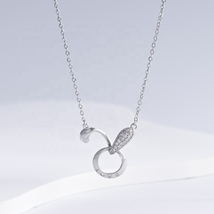 custom plata 925 silver animal snake <b>cute</b> charm necklace fashion jewelry <b>bear</b> girls butterfly zircon summer pendant necklaces - Product Image 4