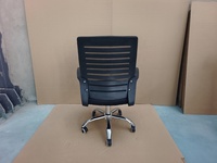 Chaise de bureau exécutive pivotante confortable en tissu maillé noir avec accoudoirs – Promotion Chine