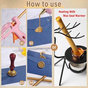Round Shape Glue Gun <b>Sealing</b> <b>Wax</b> Stick Use for Stamp Office Use - Product Image 6