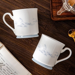 Jingdezhen Lowe <b>Ceramic</b> <b>Mug</b> <b>Ceramic</b> Cup Large Capacity Water Cup for Men and Women Home Office Drinking Water Cup - Product Image 3