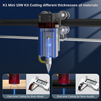 Machine de gravure laser à diode bleue 10W OEM & ODM pour la gravure et la découpe d'acrylique, de plastique, de cuir, de bois, de papier, de pierres, de tasses, CNC