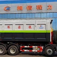 Compacteur de déchets Haowo pour camions lourds avec bras à crochet détachable pour un chargement/déchargement rapide des bacs à déchets pour la collecte quotidienne dans les parcs et propriétés