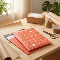 Enveloppes d'expédition noires auto-adhésives personnalisées, imprimées, biodégradables, compostables, imperméables, résistantes aux déchirures, en PBAT+PLA+Amidon de maïs, pour chaussettes et chaussures