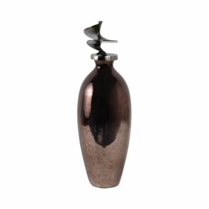 Vaso in Vetro Moderno con Finitura Metallica per Decorazione d'Interni e Elemento d'Accento per Soggiorno - Product Image 3