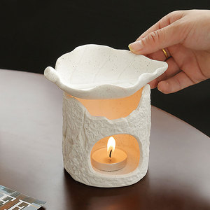 Lámpara Quemadora de Aromaterapia de Cerámica Esmaltada Vintage <span class=keywords><strong>con</strong></span> Fragancia de Aceites Esenciales para Yoga, Salón de Belleza, Salón de Té - Funciona <span class=keywords><strong>con</strong></span> Velas - China - Product Image 3