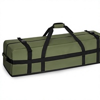 Sac de voyage pliable en polyester imperméable extra large de 45 pouces et 110 L avec fermeture éclair pour le camping et le rangement d'équipements sportifs