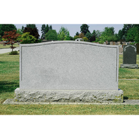 Stèle funéraire verticale en granit gris, design simple, lettrage personnalisé, pierre tombale pour cimetière