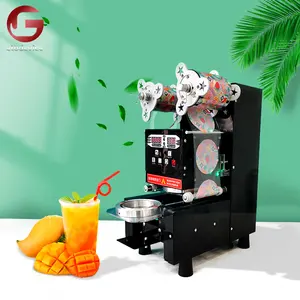 Yüksek kalite Mini otomatik tek kullanımlık bardak yapıştırma makinesi kağıt plastik bardak mühürleyen makinesi