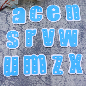 Nouvelles Matrices de Découpe Métalliques Exclusives pour l'<span class=keywords><strong>Alphabet</strong></span> (26 Lettres Minuscules) – Idéales pour Créer des Motifs, des Découpes et des Pochoirs en Relief pour le Scrapbooking DIY - Product Image 2