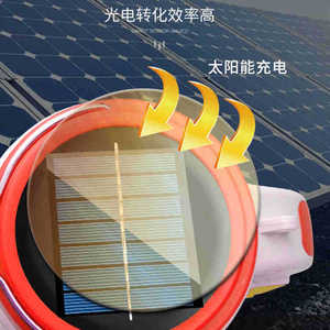 Lanterne LED portable d'extérieur avec panneau solaire et fonction de chargeur de batterie, rechargeable par USB - Product Image 5