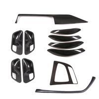 Couvre-poignée de porte en fibre de carbone véritable et cadre de panneau de console centrale pour BMW Série 3 Série 4 Accessoires intérieurs