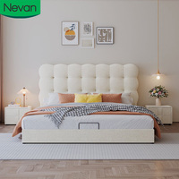 Prix de gros Mobilier de chambre à coucher Design unique personnalisé Multifonctionnel Lit king enfant moderne rembourré rose pour la maison