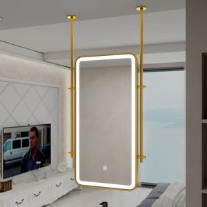 Miroir intelligent rotatif rectangulaire anti-buée à <span class=keywords><strong>suspension</strong></span> métallique, miroir tactile intelligent suspendu pour la maison, l'hôtel, la <span class=keywords><strong>salle</strong></span> <span class=keywords><strong>de</strong></span> <span class=keywords><strong>bain</strong></span> - Product Image 1