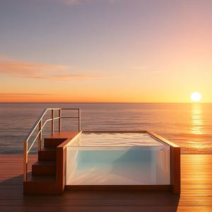 Jardín al aire libre Spa sobre el suelo Marco de fibra de vidrio Herramienta y accesorio prefabricado para piscina - Product Image 4