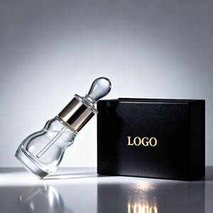 Botella de <span class=keywords><strong>vidrio</strong></span> de 12 ml para aceite esencial Attar, estilo árabe de Dubái, antigua, única, vacía, <span class=keywords><strong>con</strong></span> gotero y caja de embalaje negra. - Product Image 1