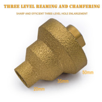25-35-50mm diamant brasé sous vide pagode alésoir foret scie cloche pour marbre/céramique-ouvre-trou en trois étapes pour carrelage et pierre