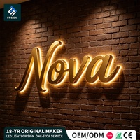 Enseigne lumineuse 3D LED personnalisée Shuntai pour salons de beauté, entreprises, centres commerciaux - Décoration murale en métal étanche IP65