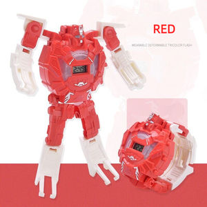 <span class=keywords><strong>Montre</strong></span> numérique LED de dessin animé pour enfants, jouets, Robot de déformation, montres électroniques pour enfants, offre spéciale - Product Image 3