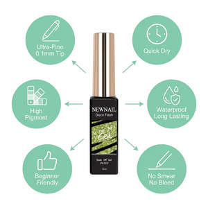 Vernis Gel UV/LED 10ml Couleurs Basiques Haute Pigmentation Sans Résidu Non Toxique pour <span class=keywords><strong>Dessin</strong></span> et Peinture Nail Art - Product Image 5