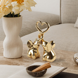 SWAITE Luxury Little <strong>Elephant</strong> Resin Ornament Creative <strong>Gift</strong> for Valentine's Day-Perfect Living Room Desk Decor - Product Image 2