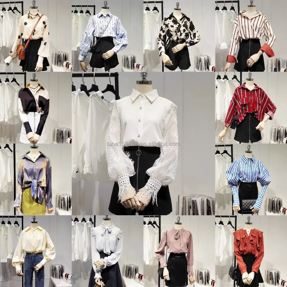 2024 Summer Fashion Design Sexy Tulle Long Sleeve Women casual shirt elegant women's blouses Clothing