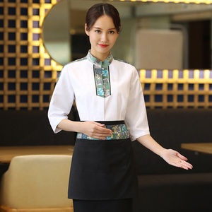 เสื้อยูนิฟอร์มผู้หญิงคลาสสิกสำหรับอุตสาหกรรมอาหารบริกรสาวเสิร์ฟอาหารร้านอาหารโรงแรมบาร์ร้านกาแฟ - Product Image 3