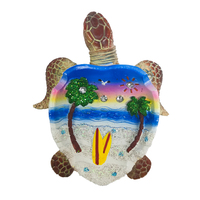 Sculpture de tortue en résine faite à la main et peinte à la main, cendrier à cigares - Souvenir touristique du Fujian
