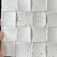 Mosaïque de travertin Carreaux de pierre d'argile modifiés texturés 3D durables pour murs et plafonds