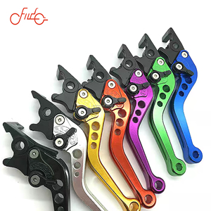 하이 퀄리티 150cc 오토바이 CNC 브레이크 레버 내구성 더블 디스크 클러치 조정 가능한 전기 자동차 경적 브레이크 핸들 - Product Image 5