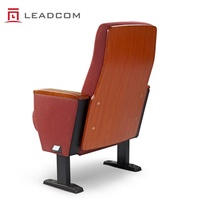 Chaise de conférence et d'auditorium LEADCOM LS-620T avec accoudoirs en bois et tablette d'écriture pour salle de cours et projets scolaires