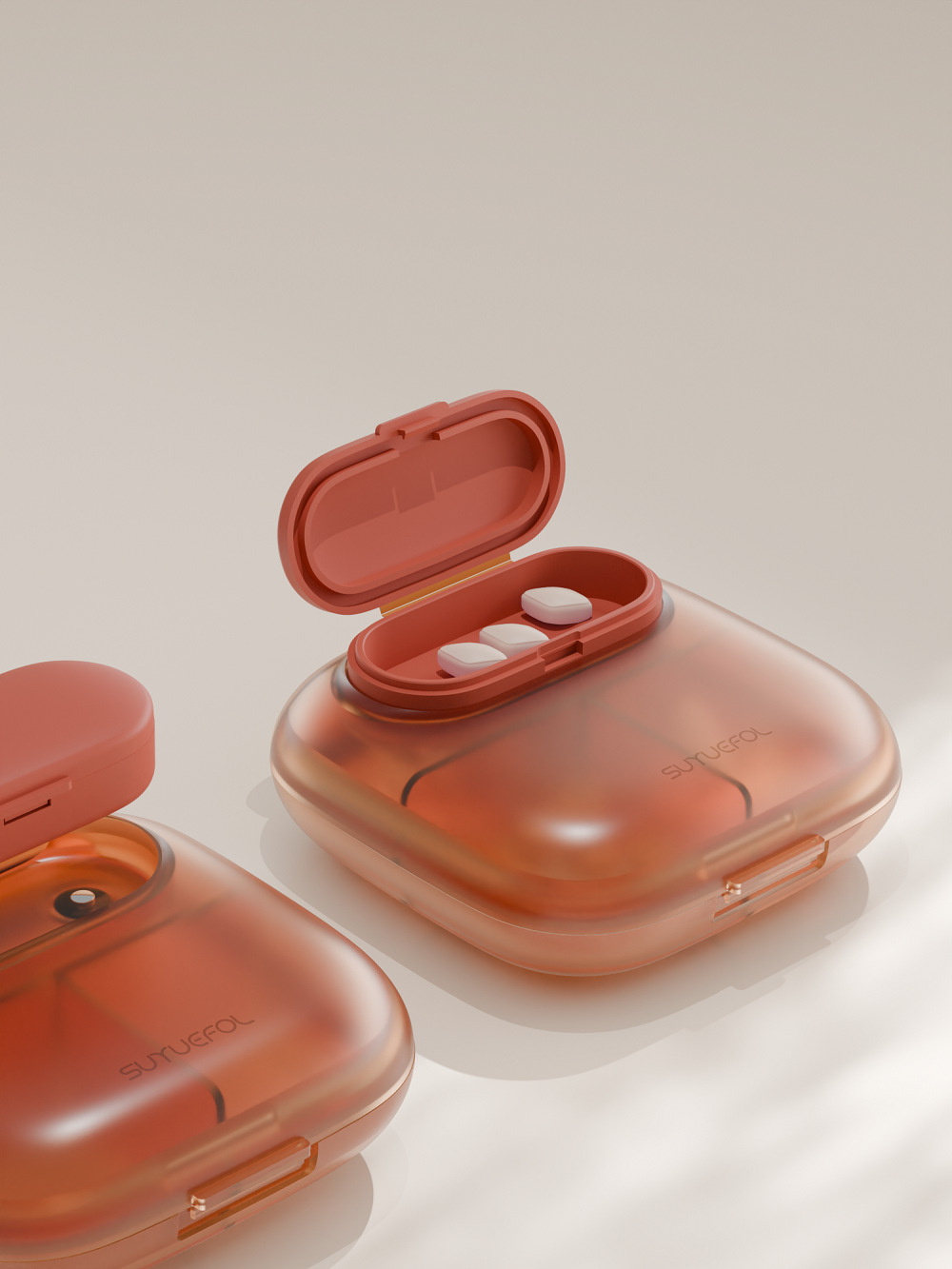 4 carrés orange