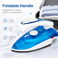 Fer à repasser électrique portable pliable avec poignée, température réglable, compact, idéal pour les voyages, pour la maison et l'hôtel, OEM ODM
